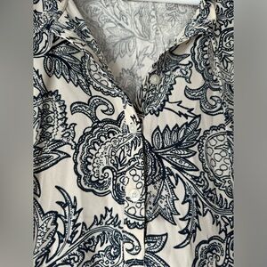 Loft outlet mixed media paisley blouse